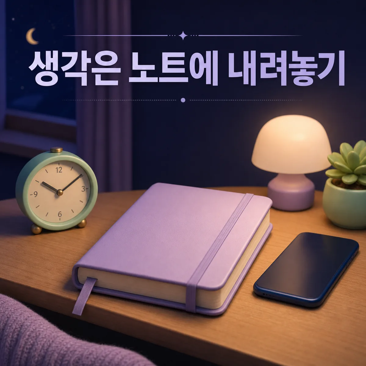 잠들기 전 걱정과 내일 할 일을 노트에 적은 뒤 덮어두는 마음 정리 방법