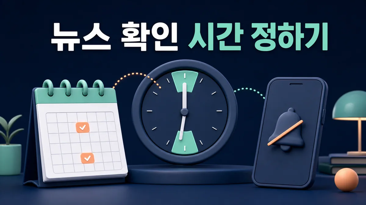 재난 뉴스 확인 시간을 정하고 나머지 시간에는 알림을 줄이는 시계와 달력 카드