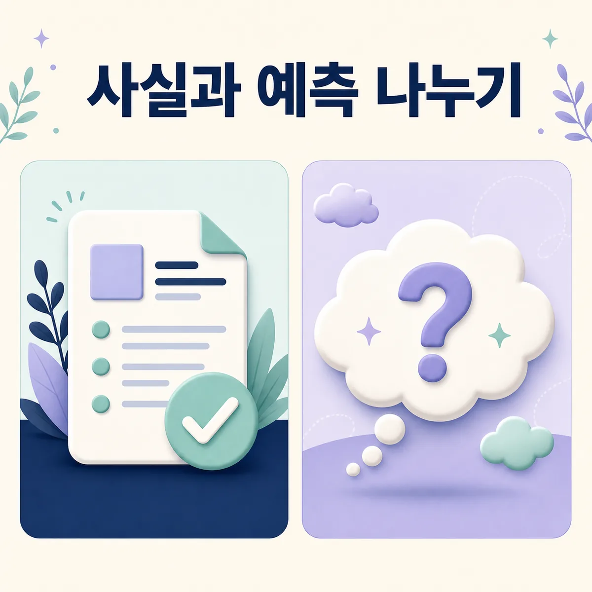 결과를 기다릴 때 확인된 사실과 불안한 예측을 두 칸으로 나누는 마음관리 카드
