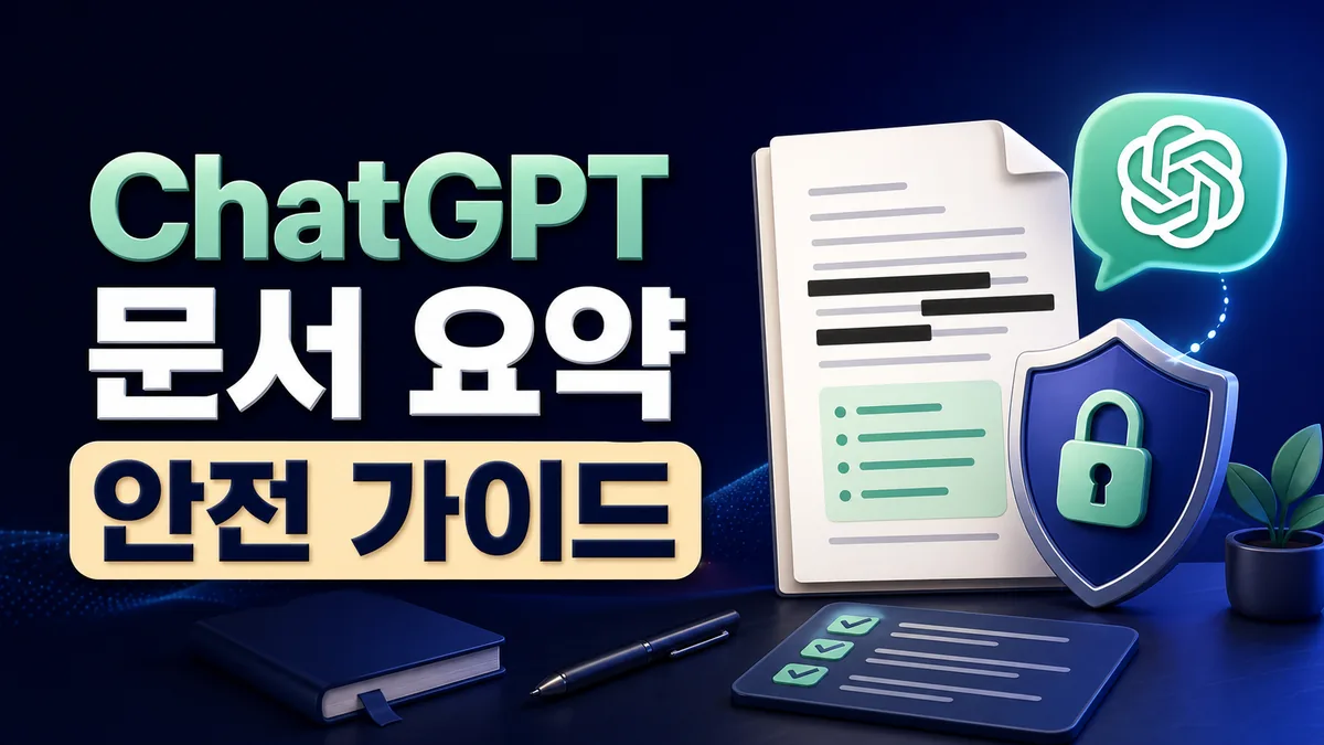 ChatGPT 긴 문서 요약 방법: 개인정보 가림·프롬프트·원문 검증 7단계