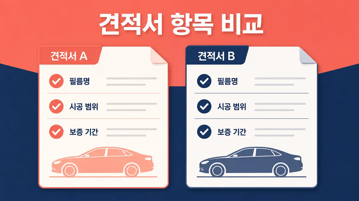 속초 자동차 썬팅 필름 정보와 투과율 표기를 확인하는 카드형 안내 이미지