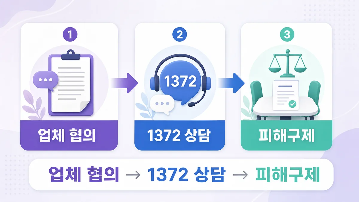 에어컨청소 업체 협의에서 1372 상담과 한국소비자원 피해구제로 이어지는 절차