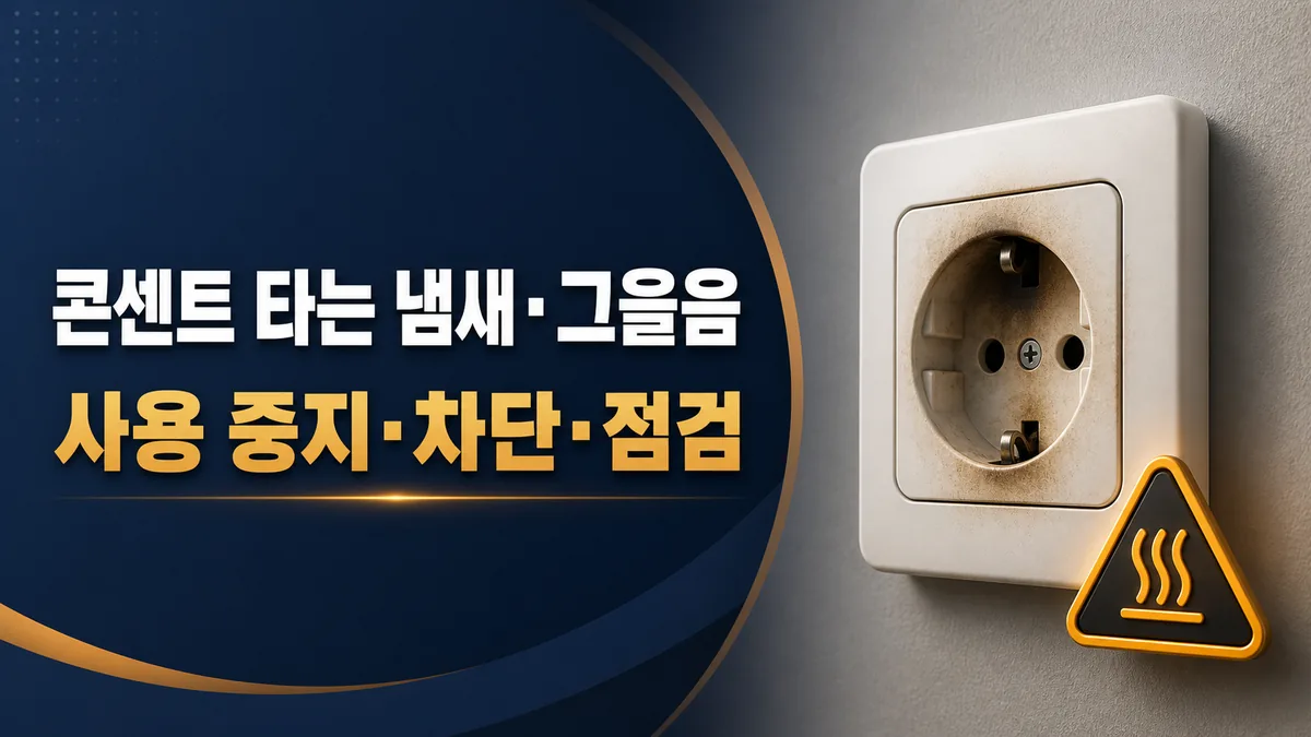 콘센트에서 타는 냄새·그을음이 보일 때: 전원 차단과 복구 전 점검 순서