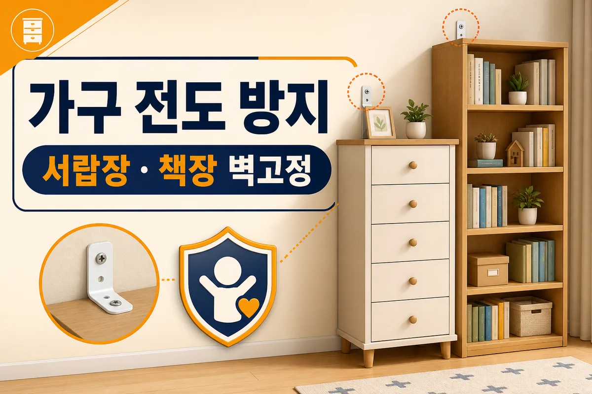 서랍장·책장 전도 방지: 벽고정 전 확인할 7가지