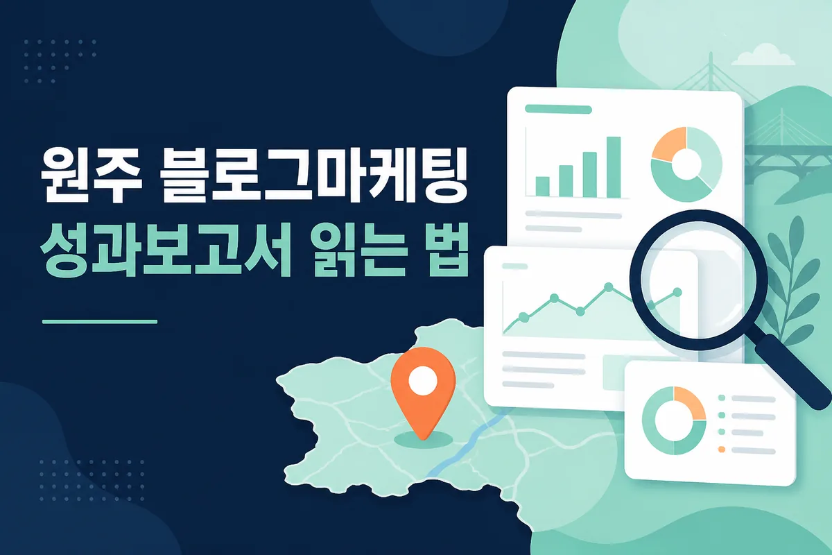 원주시 블로그마케팅 성과보고서 읽는 법: 노출·클릭·문의 지표