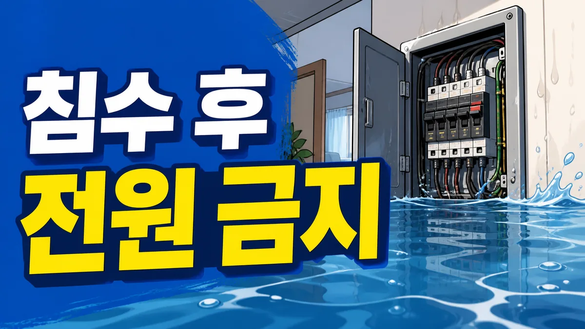 침수 후 누전차단기, 물 빠졌다고 바로 올리면 안 되는 이유