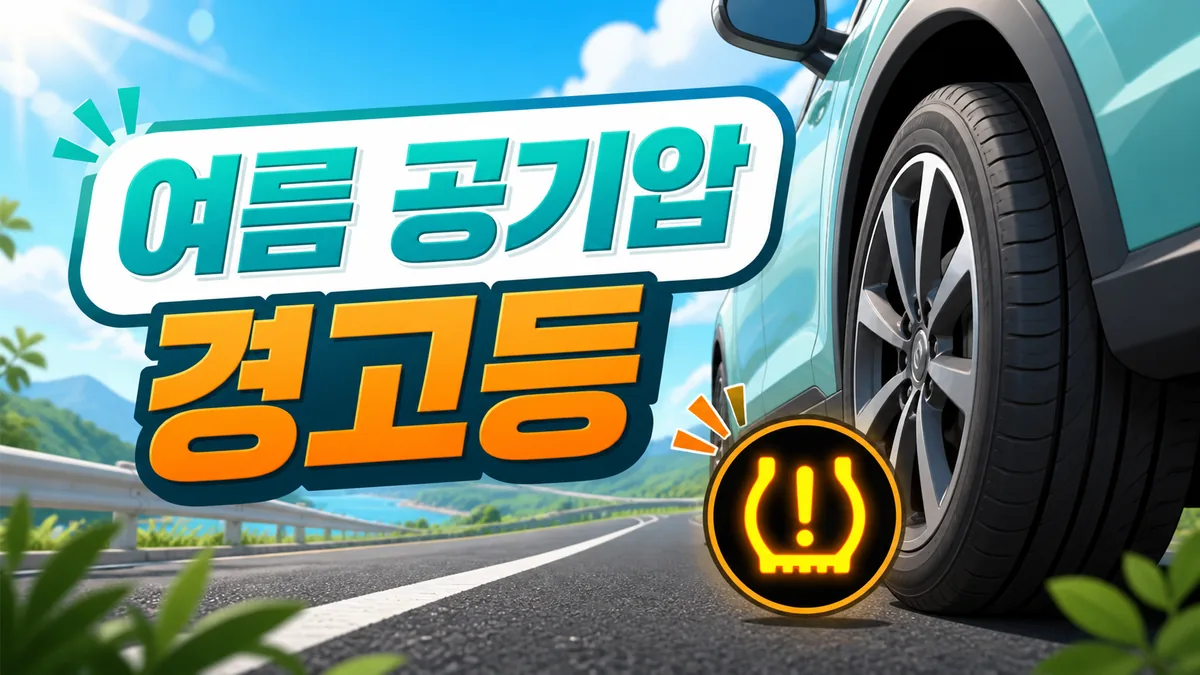 여름철 타이어 공기압 경고등, 주행 직후 공기를 빼면 안 되는 이유